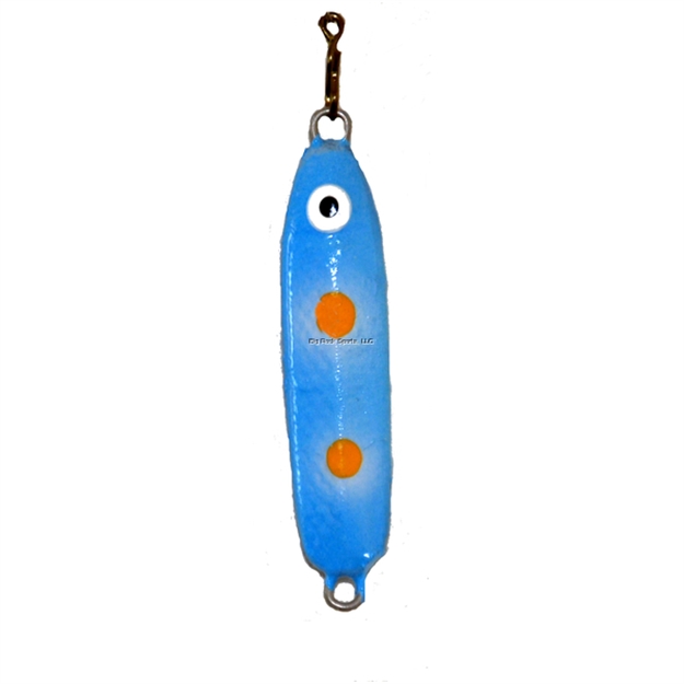 Picture of Nils Usa Hali Sukkula Chain Jig 1 1/4" Blue Neon/Yellow Dots