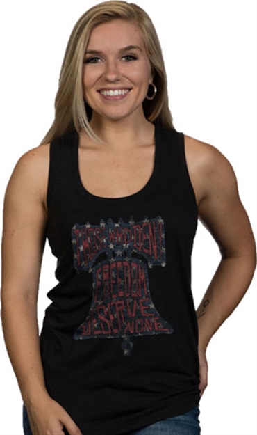 Picture of Nine Line Apparel Line Apparel Freedom Bell Women's Tank Black Small!