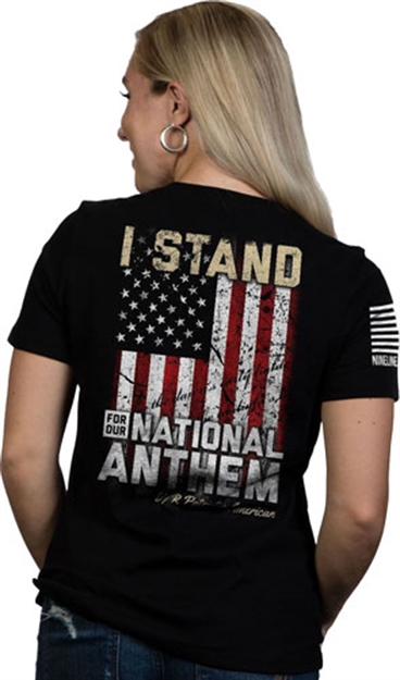 Picture of Nine Line Apparel Line Apparel I Stand Women's T-Shirt Black X-Large
