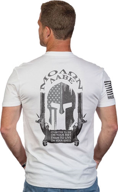 Picture of Nine Line Apparel Line Apparel Molon Labe Men's T-Shirt White Large! MOLONTUSAWHTL
