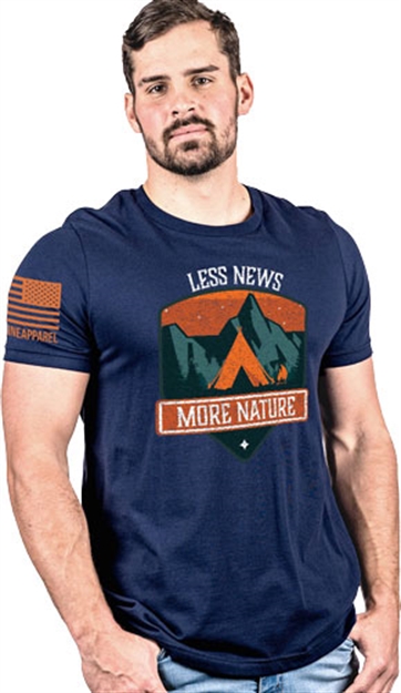 Picture of Nine Line Apparel Line Apparel More Nature Less News Midnight Navy Xxl! MORNATTSMIDNIGHTNAVY2XL