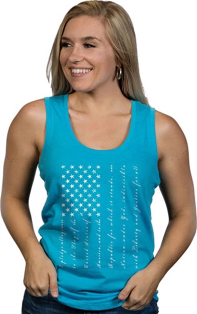 Picture of Nine Line Apparel Line Apparel Pledge Women's Tank Turquoise Medium!