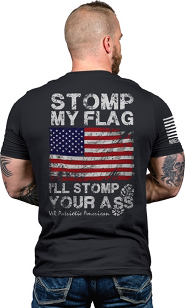 Picture of Nine Line Apparel Line Apparel Stomp MY Flag Men's T-Shirt Black 2Xl