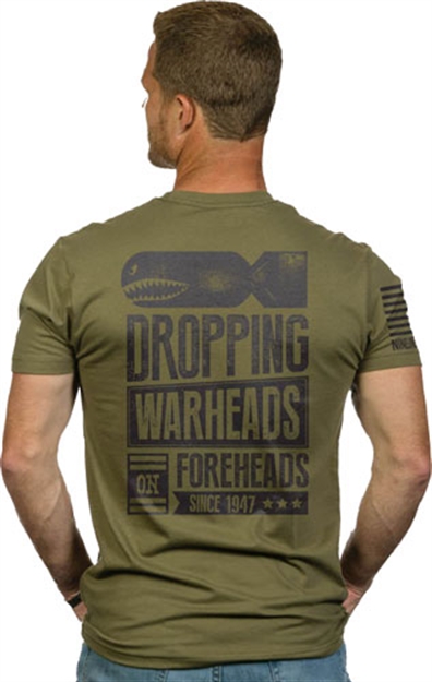 Picture of Nine Line Apparel Line Apparel Warheads ON Forheads Men's T-Shirt Grn Xl! WARHEADTSMGXL