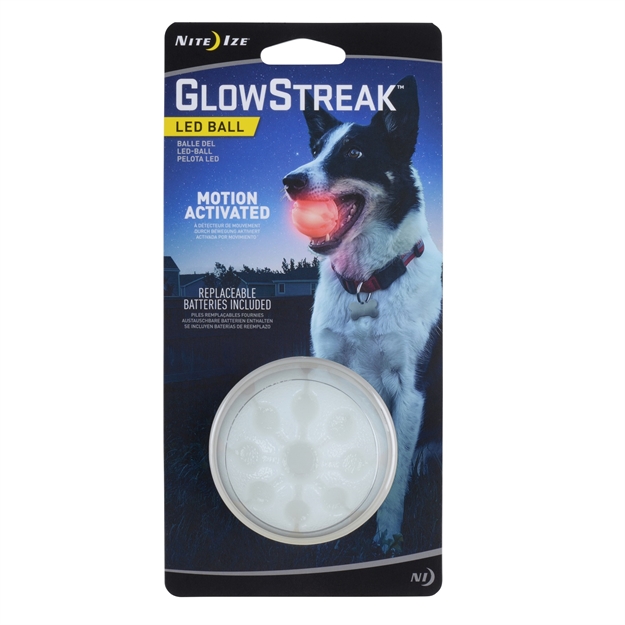 Picture of Nite Ize Glowstreak Led Dog Ball - Diameter 2.5In Red