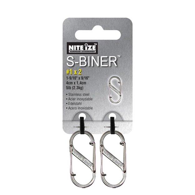 Picture of Nite Ize S-Biners Size 1 Stainless 2 Pack
