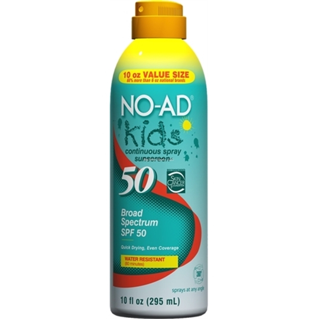 Picture of No-Ad Kids Sunscreen Continuous Spray, Broad Spectrum Spf50 10Oz