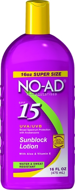 Picture of No-Ad Sunscreen Lotion, Broad Spectrum Spf 15, 16Oz