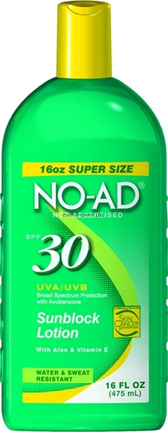 Picture of No-Ad Sunscreen Lotion, Broad Spectrum Spf 30, 16Oz