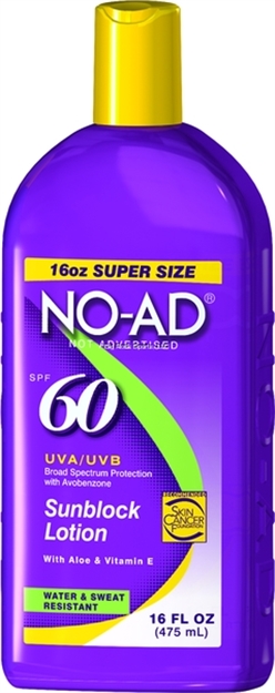 Picture of No-Ad Sunscreen Lotion, Broad Spectrum Spf 60, 16Oz