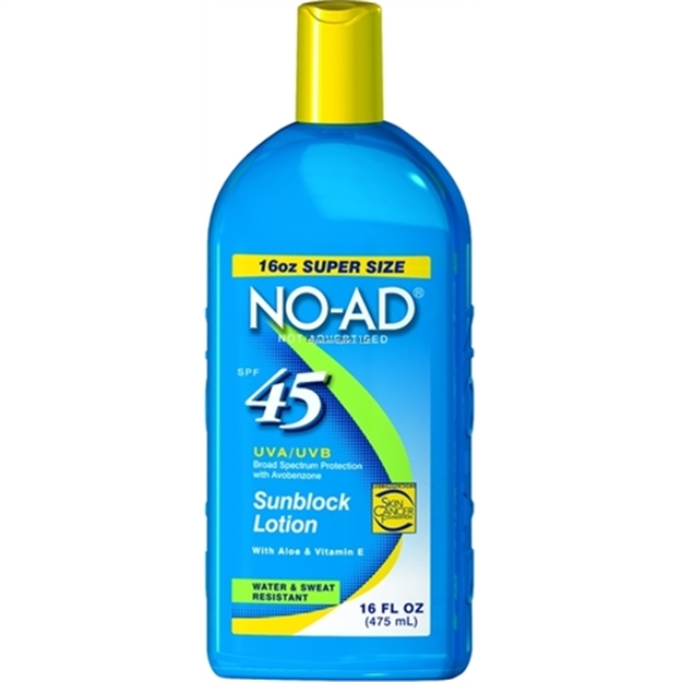 Picture of No-Ad Sunscreen Lotion, Broad Spectrum Spf 45, 16Oz