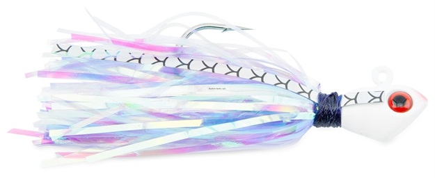 Picture of NO Alibi Alien Jig Inshore Series, Style Ajbp, /Pearl Blue Skirt, 1/2 OZ (14.1 G) White Head