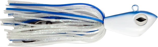 Picture of NO Alibi Alien Jig Offshore Series, Glow Blue/White Skirt, 6 OZ  White/Blue Head