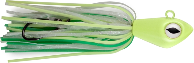 Picture of NO Alibi Alien Jig Offshore Series, Glow Green/Chartreuse Skirt, 4 OZ Green Head