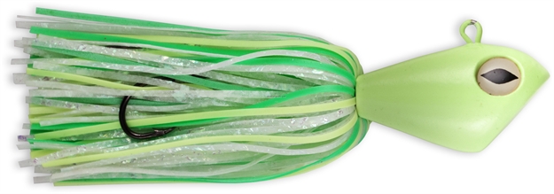 Picture of NO Alibi Alien Jig Offshore Series, Glow Green/Chartreuse Skirt, 8 OZ Green Head