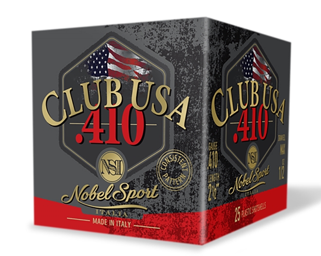 Picture of  Nobel/Eurosports Llc Ans41275  Club Usa 410Gauge 2.50" 1/2Oz 7.5Shot 25 Per Box/10 Case 837913001523
