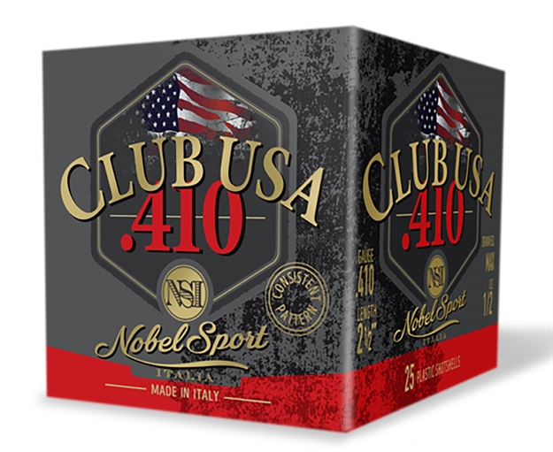 Picture of  Nobel/Eurosports Llc Ans4128  Club Usa 410Gauge 2.50" 1/2Oz 8Shot 25 Per Box/10 Case