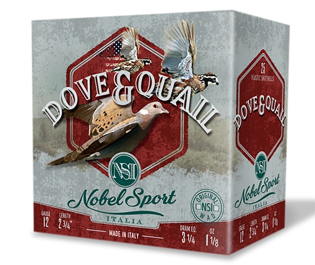 Picture of  Nobel/Eurosports Llc Ansf128 Dove & Quail  12Gauge 2.75" 1 1/8Oz 8Shot 25 Per Box/10 Case