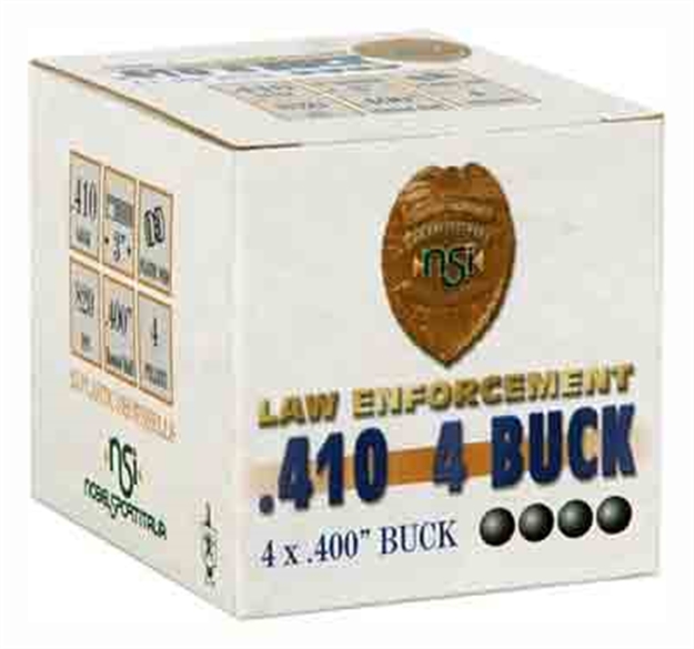 Picture of Noblesport 410 GA 3" Buck Shot 4 Pellets 25 Pack