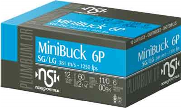 Picture of Noblesport 12Ga 2 1/4" 00Bk 1250Fps 6-Pellets 10Rd 25Bx/Cs ANS12200BK10 837913000380