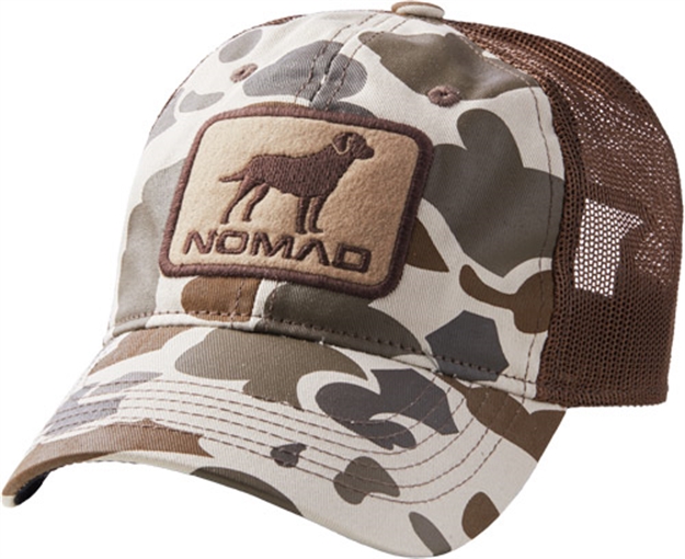 Picture of Nomad Black Lab Patch Hat W/ Old School Camo Osfm