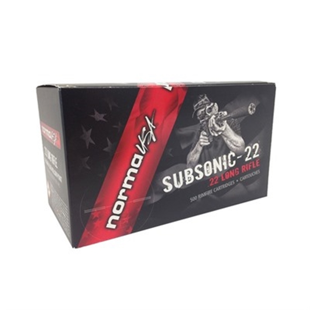 Picture of Norma Ammo 22 LR 40Gr Subsonic Lead HP 500/Brick