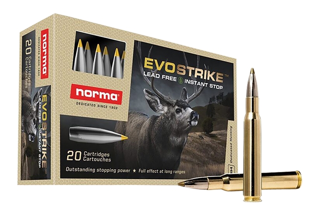 Picture of  Norma Ammunition 20177342 Dedicated Hunting Evostrike 30-06Springfield 139Gr Polymer Tip Boat Tail 20 Per Box/10 Case 7393923325057