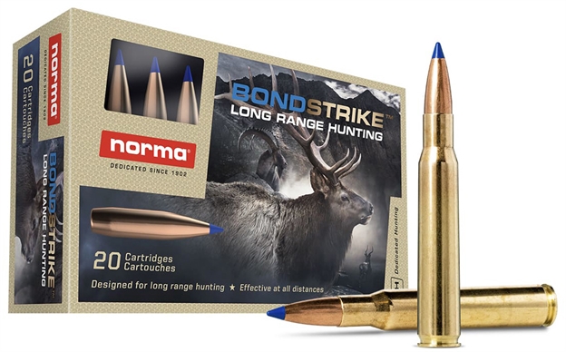 Picture of  Norma Ammunition 20176412 Dedicated Hunting Bondstrike 308Win 180Gr Bonded Polymer Tip 20 Per Box/10 Case 7393923322100