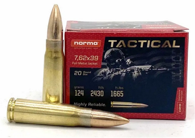 Picture of Norma Ammunition Range & Training 7.62X39 124Gr Fmj 20/50 295540020