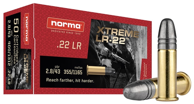 Picture of  Norma Ammunition 2421115   22 LR 43 GR Lead Round Nose 50 Per Box/ 100 Case