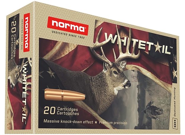 Picture of  Norma Ammunition 20169562 Dedicated Hunting Whitetail 270Win 130Gr Pointed Soft Point 20 Per Box/10 Case 7393923325309