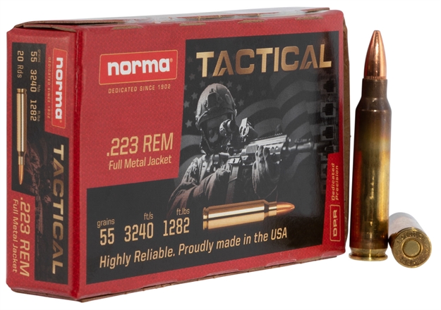 Picture of Norma Ammunition (Ruag) 295040020 Tac  223 Rem 55 GR Full Metal Jacket (Fmj) 20 Bx/ 25 CS