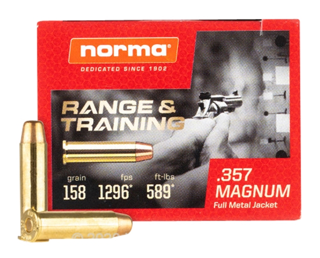 Picture of Norma Ammunition (Ruag) 620640050 Range And Training  357 Mag 158 GR Full Metal Jacket (Fmj) 50 Bx/ 20 CS