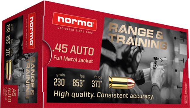 Picture of Norma Ammunition (Ruag) 620840050 Range And Training  45 Acp 230 GR Full Metal Jacket (Fmj) 50 Bx/ 20 CS