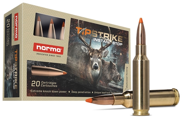 Picture of  Norma Ammunition 20166512 Dedicated Hunting Tipstrike 6.5Creedmoor 140Gr 20 Per Box/10 Case