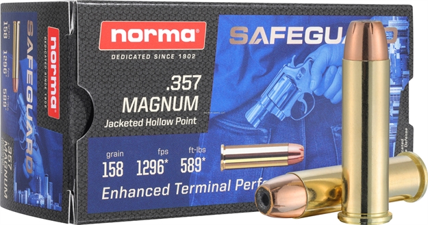Picture of Norma Safeguard Defense Pistol Ammo 357 Mag 158 GR 50 Rnd