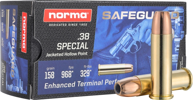 Picture of Norma Safeguard Defense Pistol Ammo 38 Spl 158 GR 50 Rnd