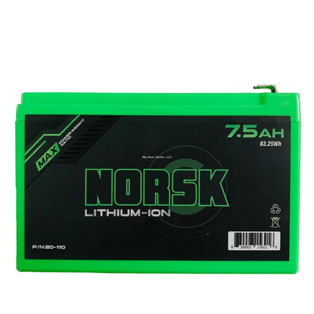 Picture of Norsk Lithium Ion Battery 7.5Ah, 12V W/Led Indicator + Dual Usb