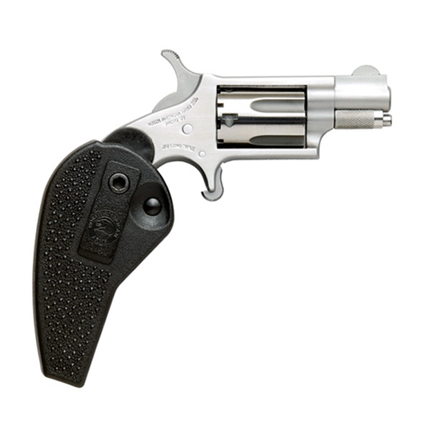 Picture of North American Arms 22Lrhg Mini-Revolver  22 LR 5 Shot 1.13" Stainless Barrel, Frame & Cylinder, Black Synthetic Holster Grip, Exposed Hammer NAA-22LR-HG