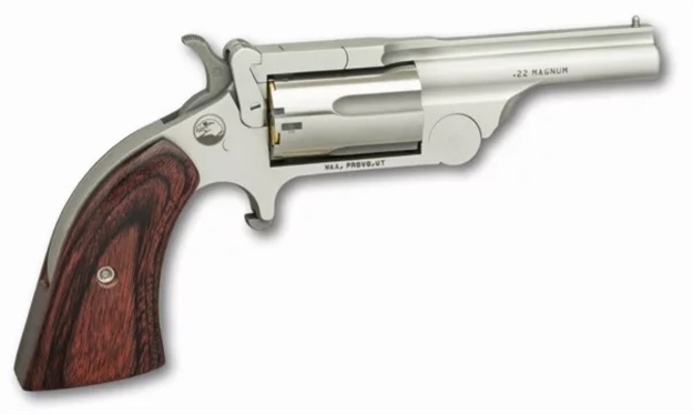 Picture of North American Arms 22Mr250 Ranger II  22 Wmr 5 Shot 2.50" Stainless Steel Barrel, Stainless Steel Frame, Stainless Cylinder, Wood Boot Grip, Exposed Hammer NAA-22M-R250 744253003288