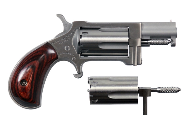 Picture of North American Arms Sidewinder Conversion Revolver 22 Mag/22 LR 1.5" Bbl, Stainless, 5 Round, Rosewood Grip NAA-SWC 744253002540