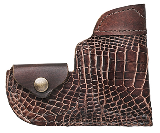 Picture of North American Arms Inside Pant Brown Gator Skin Holster HIP-L-BR
