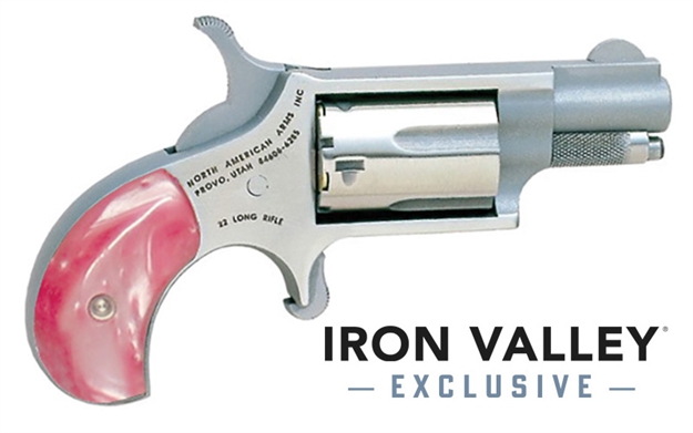 Picture of North American Arms Mini-Rev 22Lr 1 1/8"S FS Pink Pearl Grp NAA22LRGPP