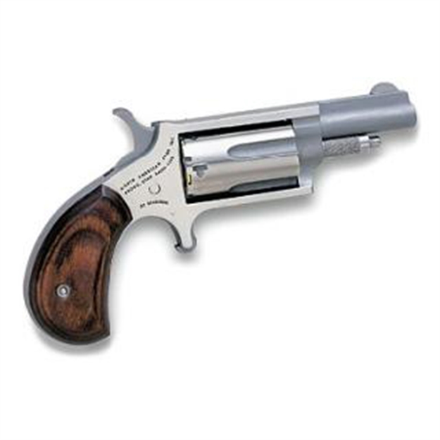 Picture of North American Arms 22M Mini-Revolver  22 Wmr 5 Shot 1.63" Stainless Steel Barrel, Frame & Cylinder, Rosewood Grip Exposed Hammer NAA-22M 744253000133