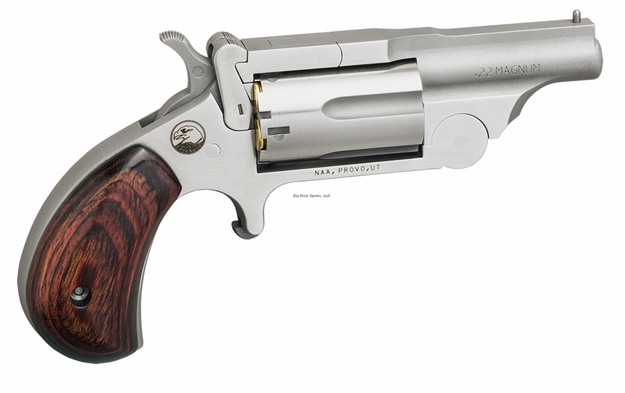 Picture of North American Arms Ranger Revolver 22 Mag, 1.63" Ribbed Bbl, S/S, Wood Grip, 5 RD