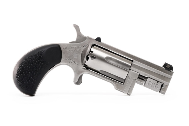Picture of  North American Arms Snt Sentinel  22 Wmr 5 Shot 1.42" Matte Stainless Steel Barrel, Stainless Cylinder, Matte Stainless Steel Frame, Slip-On Rubber Pebble Grip, Exposed Hammer