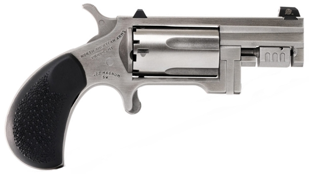Picture of  North American Arms Sntc Sentinel Conversion 22 Wmr/22 LR 5 Shot 1.42" Matte Stainless Steel Barrel, Stainless Cylinder, Matte Stainless Steel Frame ,Slip-On Rubber Pebble Grip, Exposed Hammer