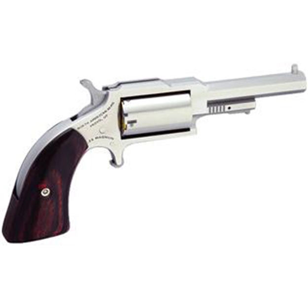 Picture of North American Arms 1860250 1860 Sheriff C22 Wmr 5 Shot 2.50" Stainless Steel Barrel, Frame & Cylinder, Rosewood Boot Grip, Exposed Hammer NAA-1860-250 744253002380