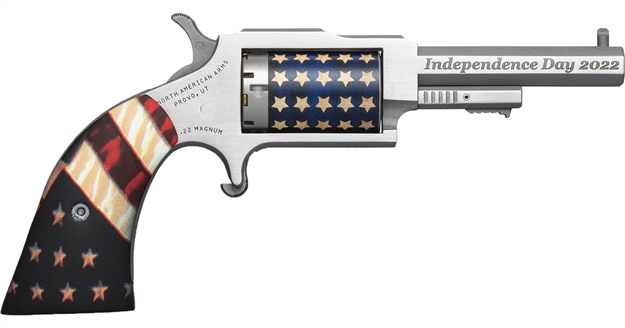 Picture of North American Arms "Sheriff" Mini-Revolver 22Wmr 2.5" Independence Day < NAA-1860-IND