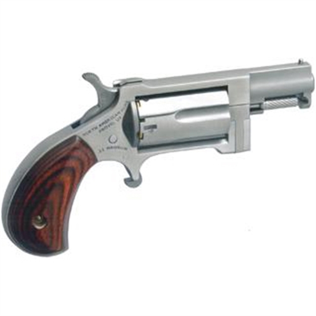 Picture of North American Arms SW Sidewinder  22 Wmr 5 Shot 1.50" Stainless Steel Barrel, Frame & Cylinder, Rosewood Birdshead Grip Exposed Hammer NAA-SW